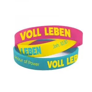 Armband "VOLL LEBEN" - TÜRKIS
