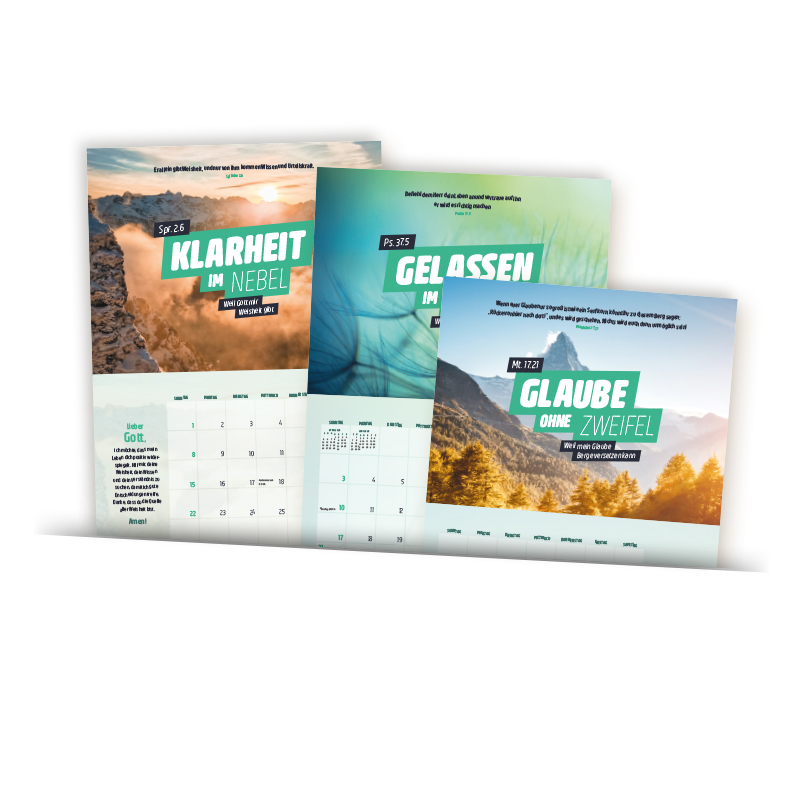 Wandkalender 2026: „Stärker als Sorgen – Weil mein Gott größer ist“ – Bild 2